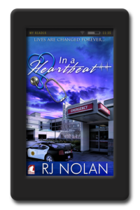 Cover of the lesbian medical romance In a Heartbeat by RJ Nolan