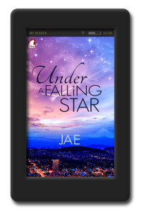 Cover of lesbian romance Under a Falling Star by Jae