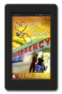 Cover of the lesbian medical romance Wounded Souls by RJ Nolan