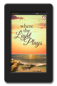 Cover of the opposites-attract lesbian romance Where the Light Play by C. Fonseca