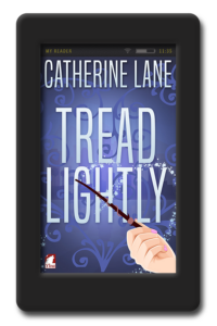 Cover of the lesbian fantasy novella Tread Lightly by Catherine Lane