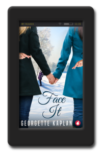Cover of the lesbian romantic comedy Face It by Georgette Kaplan