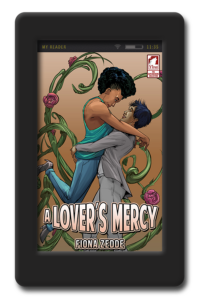 Cover of the lesbian superhero book A Lover's Mercy by Fiona Zedde